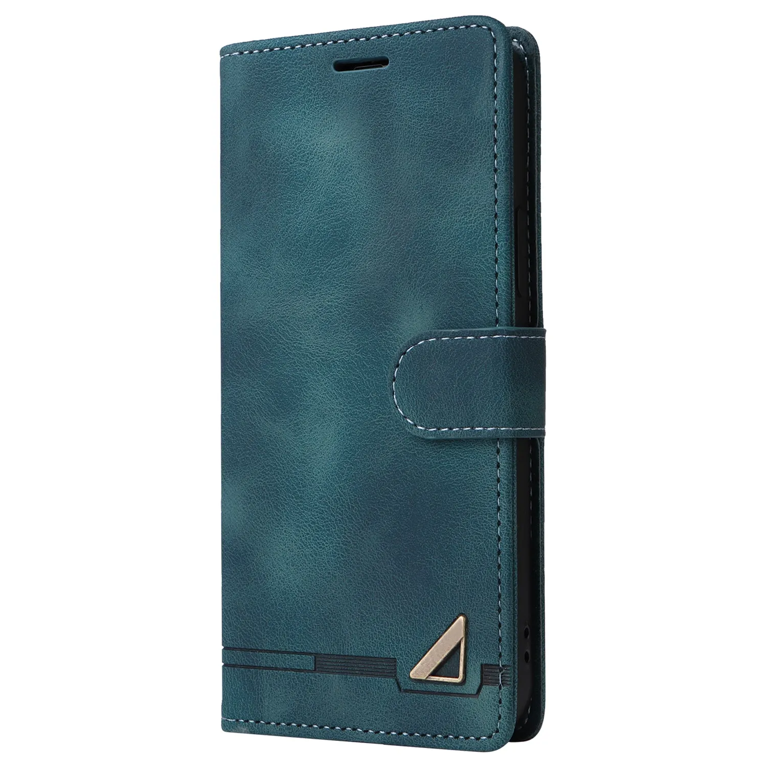 007 Series For iPhone 15 Pro Anti-Scratch PU Leather Stand Shell Flip Wallet Skin-touch Phone Case Cover