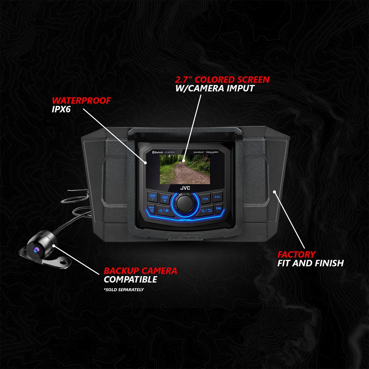 2020-2024 Polaris® RZR PRO Series Phase-3 V-Spec 3-Speaker 1400watt System w/JVC