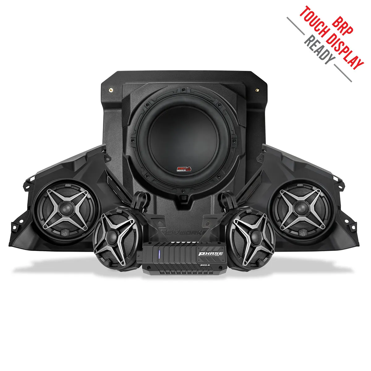 2024-2025 Can-Am® Maverick R, Phase-4 A-Spec 800watt 5-Speaker System