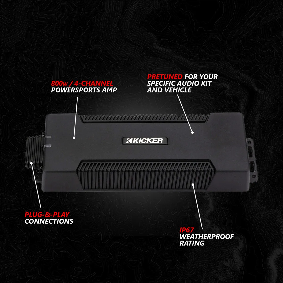 2024-2025 Can-Am® Maverick R, Phase-4 V-Spec 1650watt 5-Speaker Stereo System