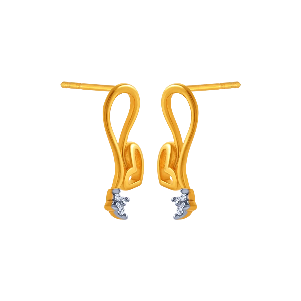 22k Easy To Carry Gold Earrings Design