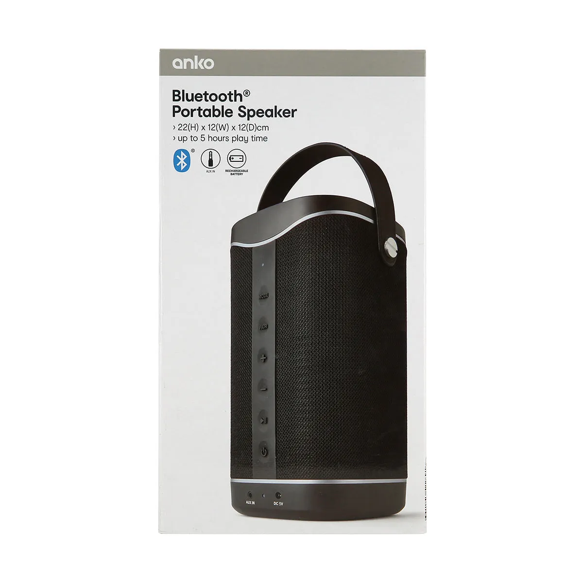 Anko Bluetooth Portable Speaker - Black