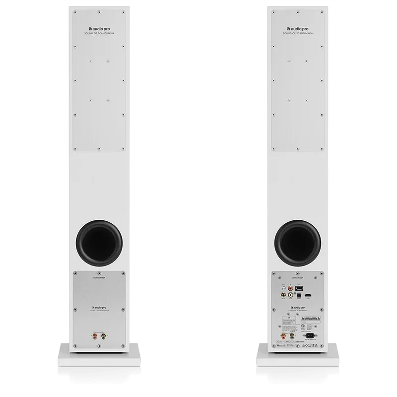 Audio Pro A38 Wireless Multi-Room Bluetooth Floorstanding Speakers White