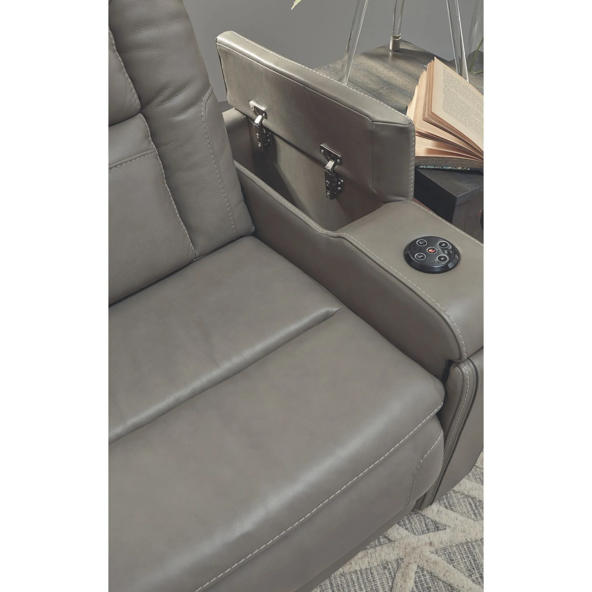 Boerna Power Recliner with Adjustable Headrest