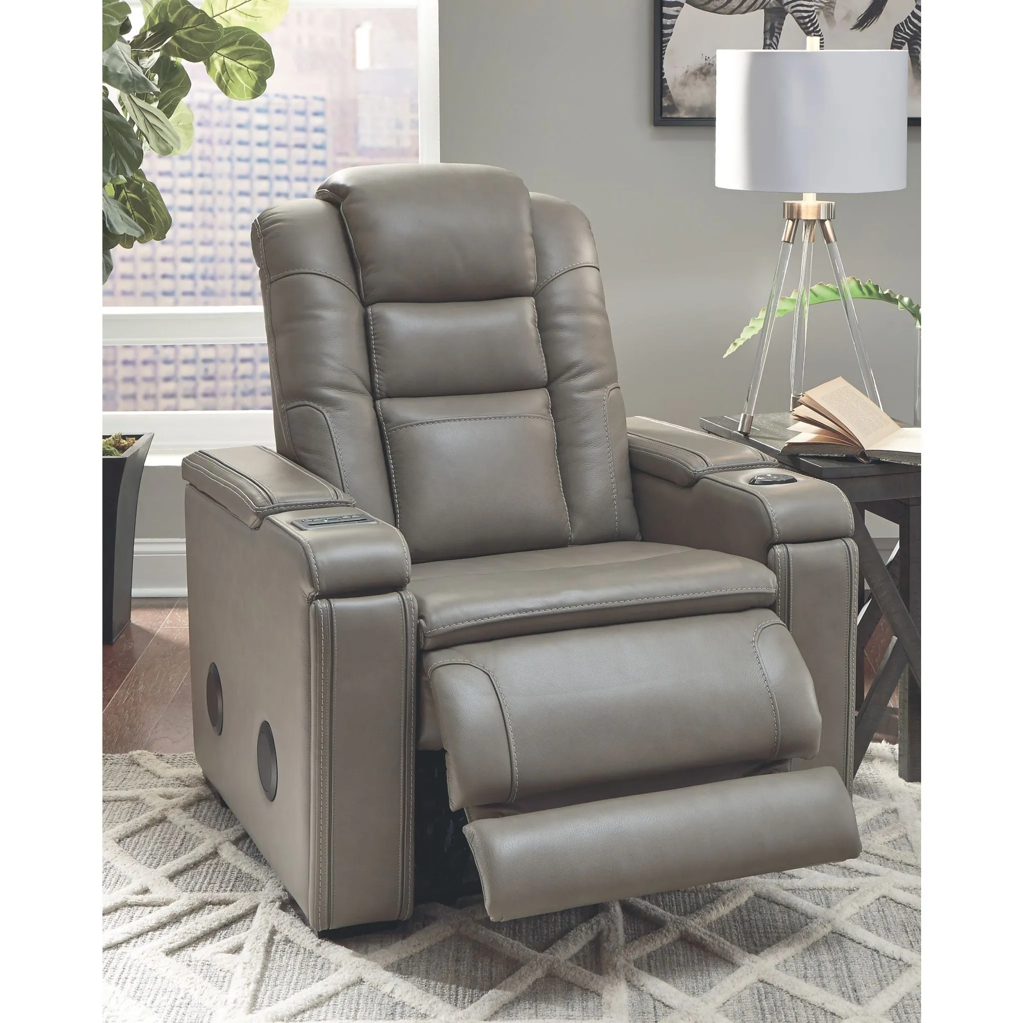 Boerna Power Recliner with Adjustable Headrest