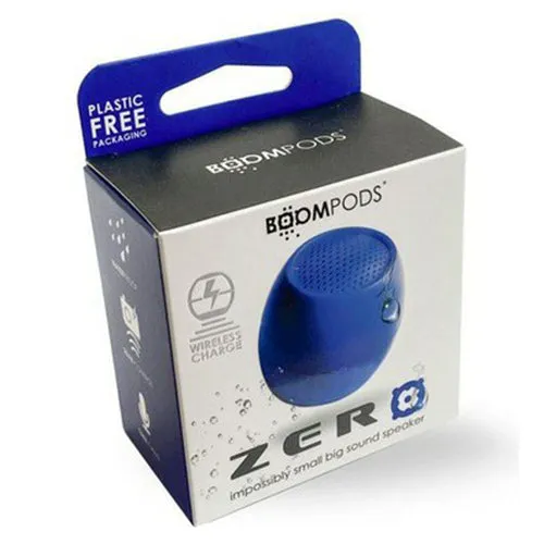 Boompods Zero Big Sound Bluetooth Speaker with Dual Pairing - Blue | ZERBLU