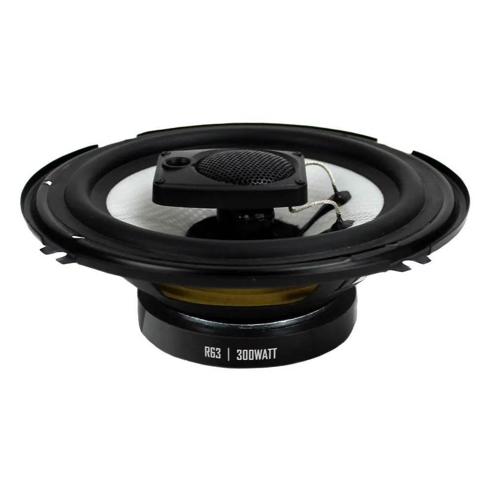 Boss R63 6.5 Inch 300W 3 Way Car Audio Coaxial 4 Ohm Stereo Speakers (Pair)