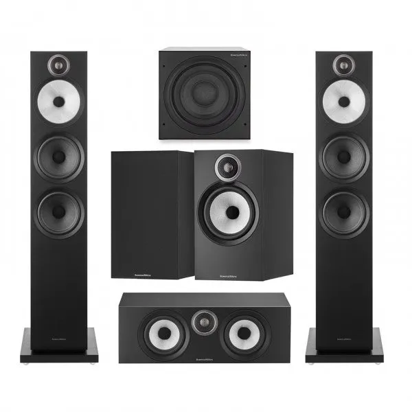 Bowers & Wilkins 603 & 606 S3 5.1 Surround Sound Speaker Package Black