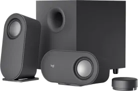 Certified Refurbished - Logitech - Z407 2.1 Bluetooth Computer Speaker System with Wireless Control (3-Piece) - Black