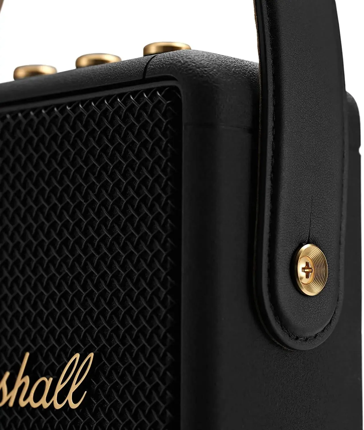 Certified Refurbished - Marshall Stockwell II Portable Bluetooth Speaker - Black and Brass