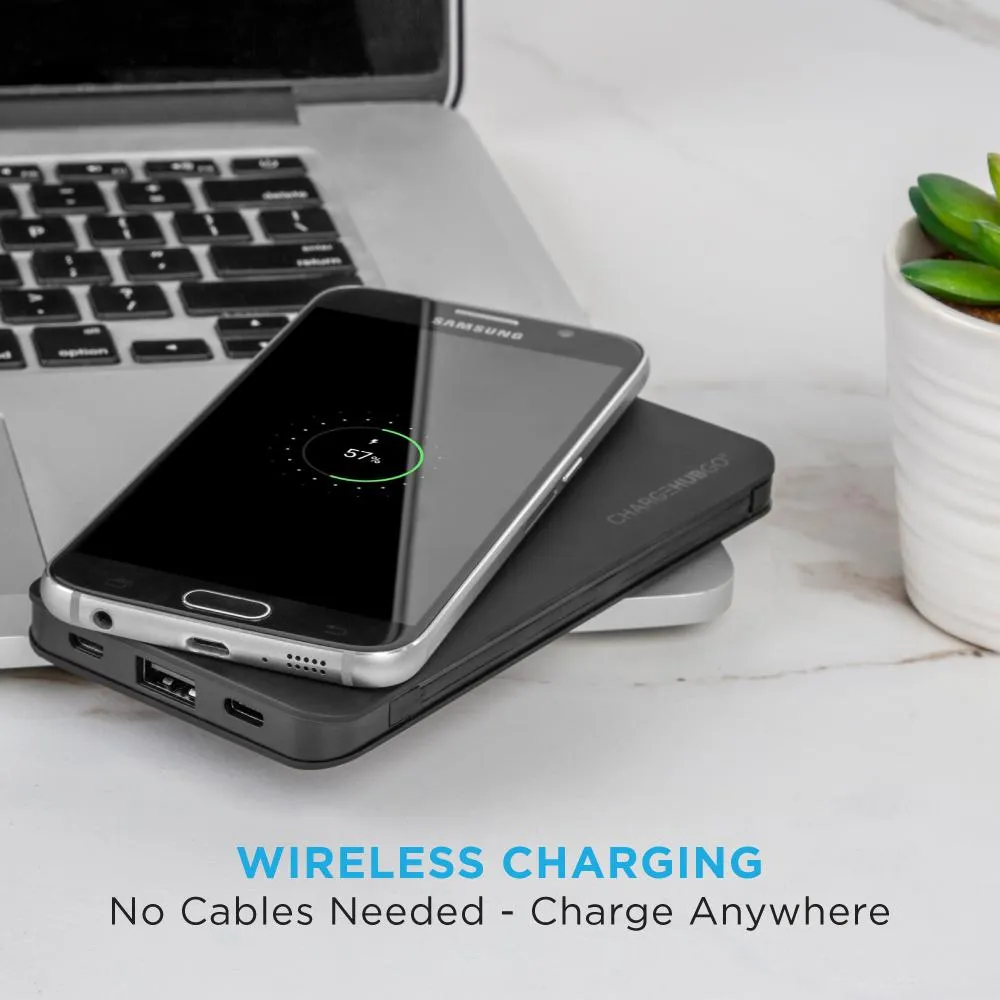 ChargeHubGO  Power Bank with Wireless Charging Pad