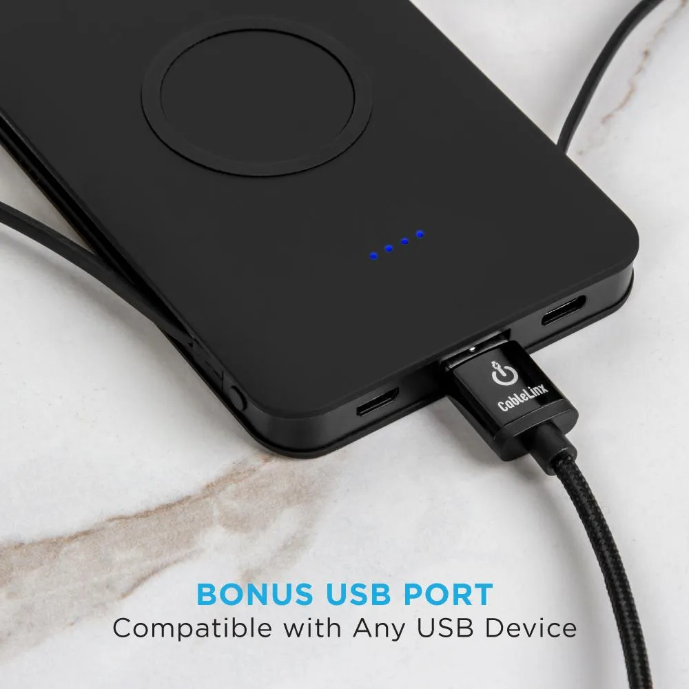 ChargeHubGO  Power Bank with Wireless Charging Pad