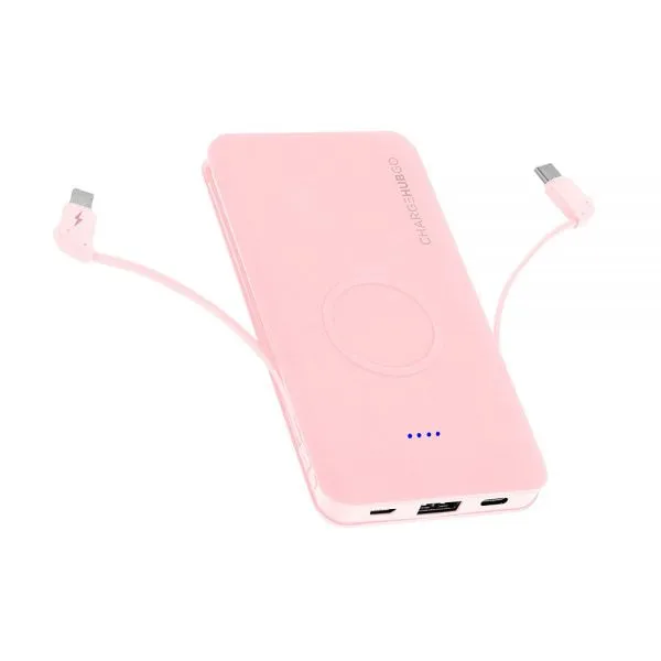 ChargeHubGO  Power Bank with Wireless Charging Pad