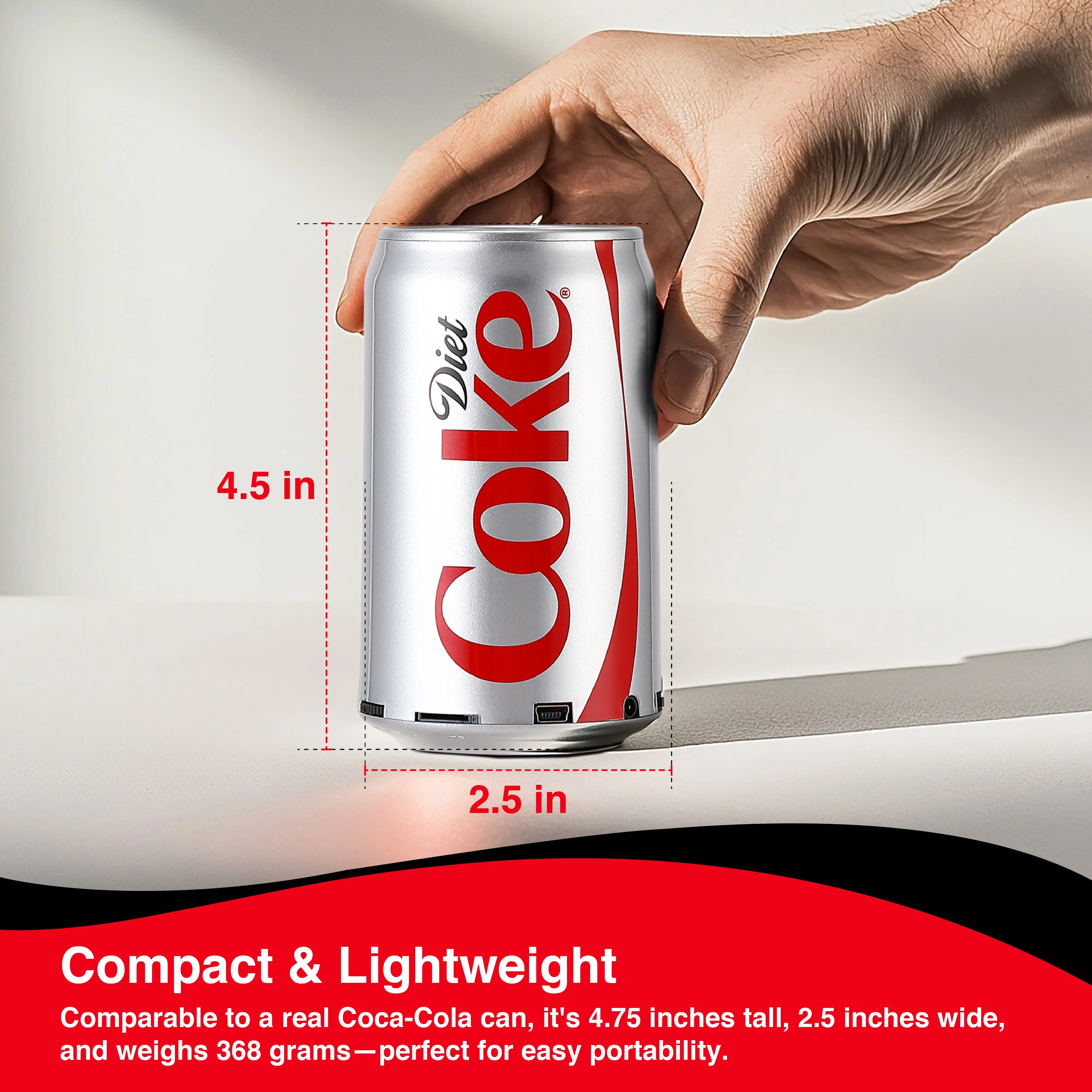 Coca-Cola/Diet Coke Can Shaped Bluetooth Speakers with Acrylic Case