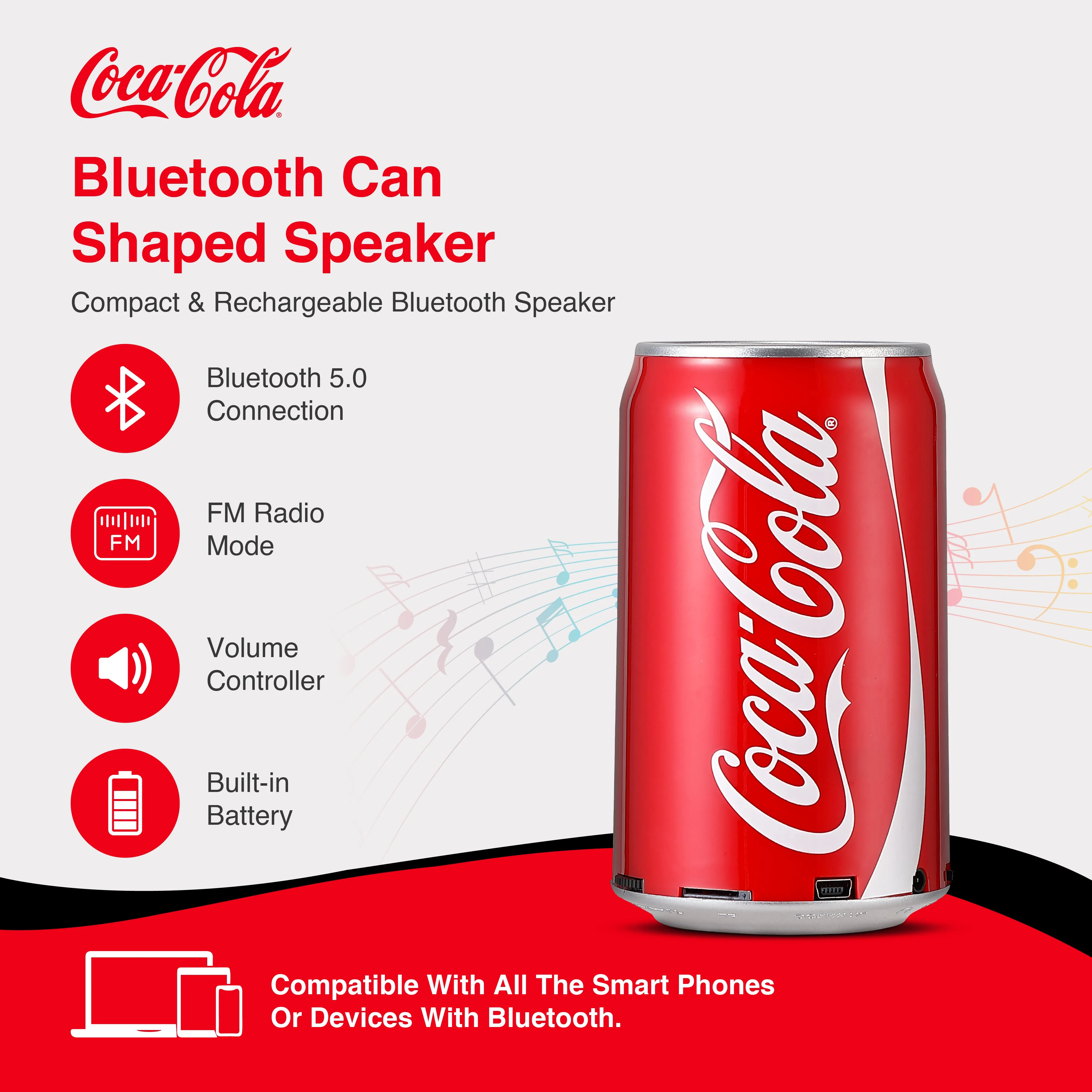 Coca-Cola/Diet Coke Can Shaped Bluetooth Speakers with Acrylic Case