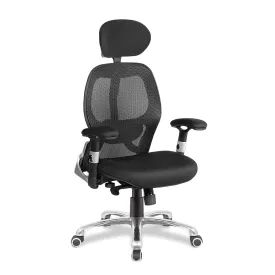 Ergonomic Luxury High Back Executive Mesh Chair with Chrome Base Certified for 24 Hour Use - Black