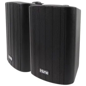 iHome Bluetooth Indoor/Outdoor 6.5-Inch (300W) Surround Sound Speakers - Black