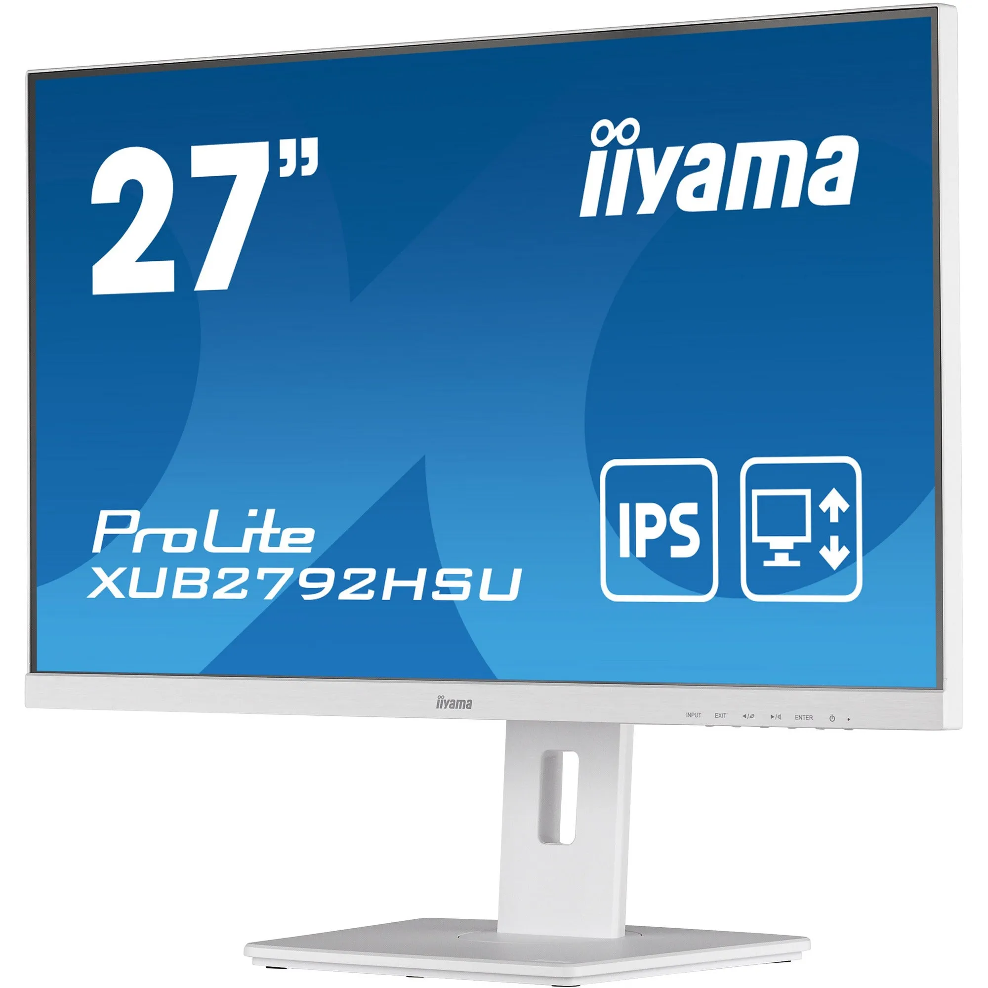 Iiyama ProLite XUB2792HSU-W5 27” IPS Monitor with Height Adjust Stand in White