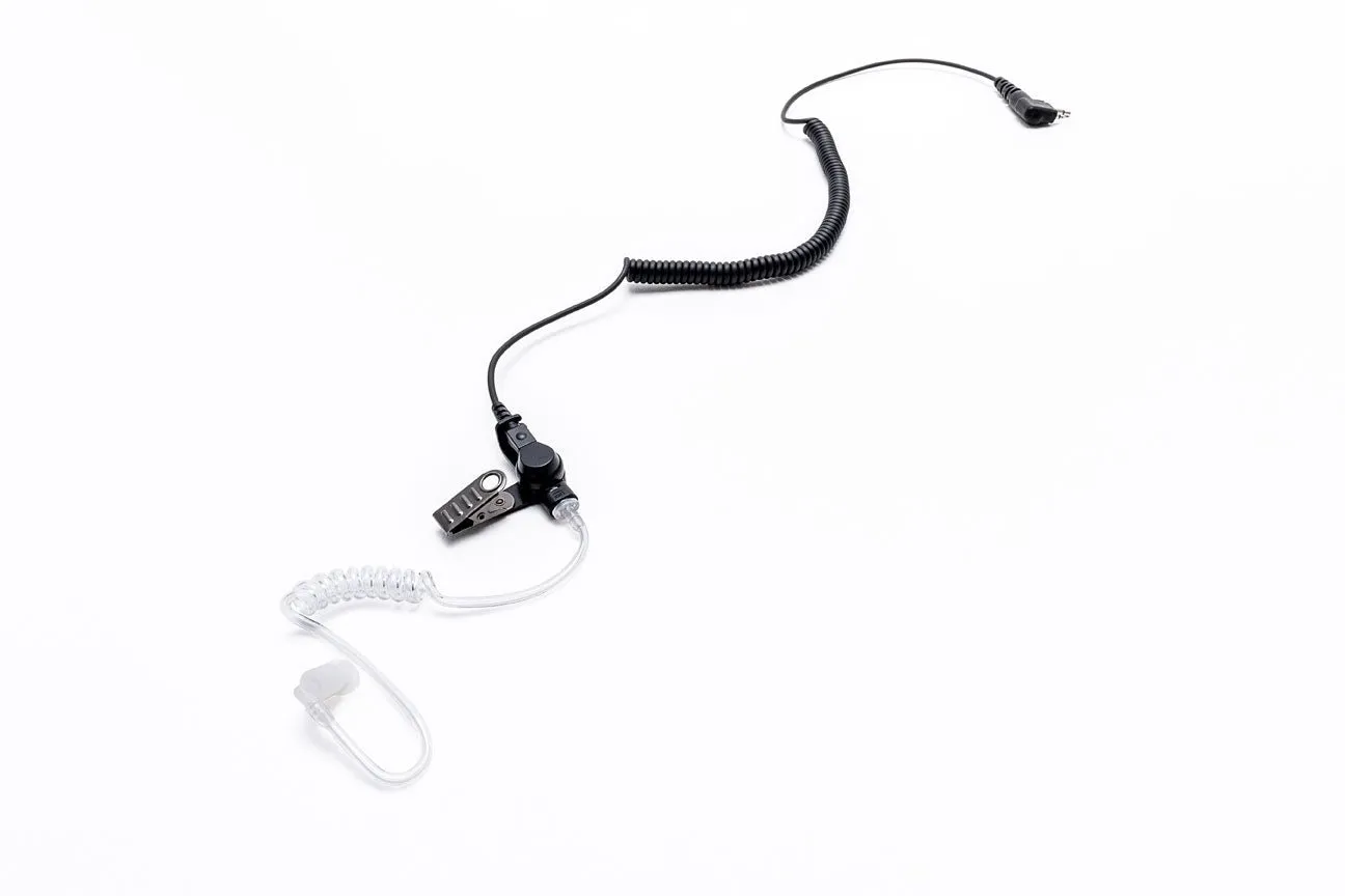 Impact Platinum Series Listen Only 1-Wire Surveillance Kit for Two-Way Radio and Quick Disconnect Acoustic Tube K2-PLO-AT1