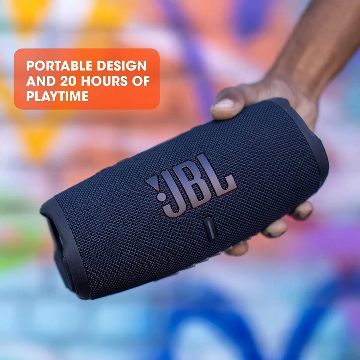 JBL Charge 5 Waterproof Portable Bluetooth Speaker With Powerbank - Black