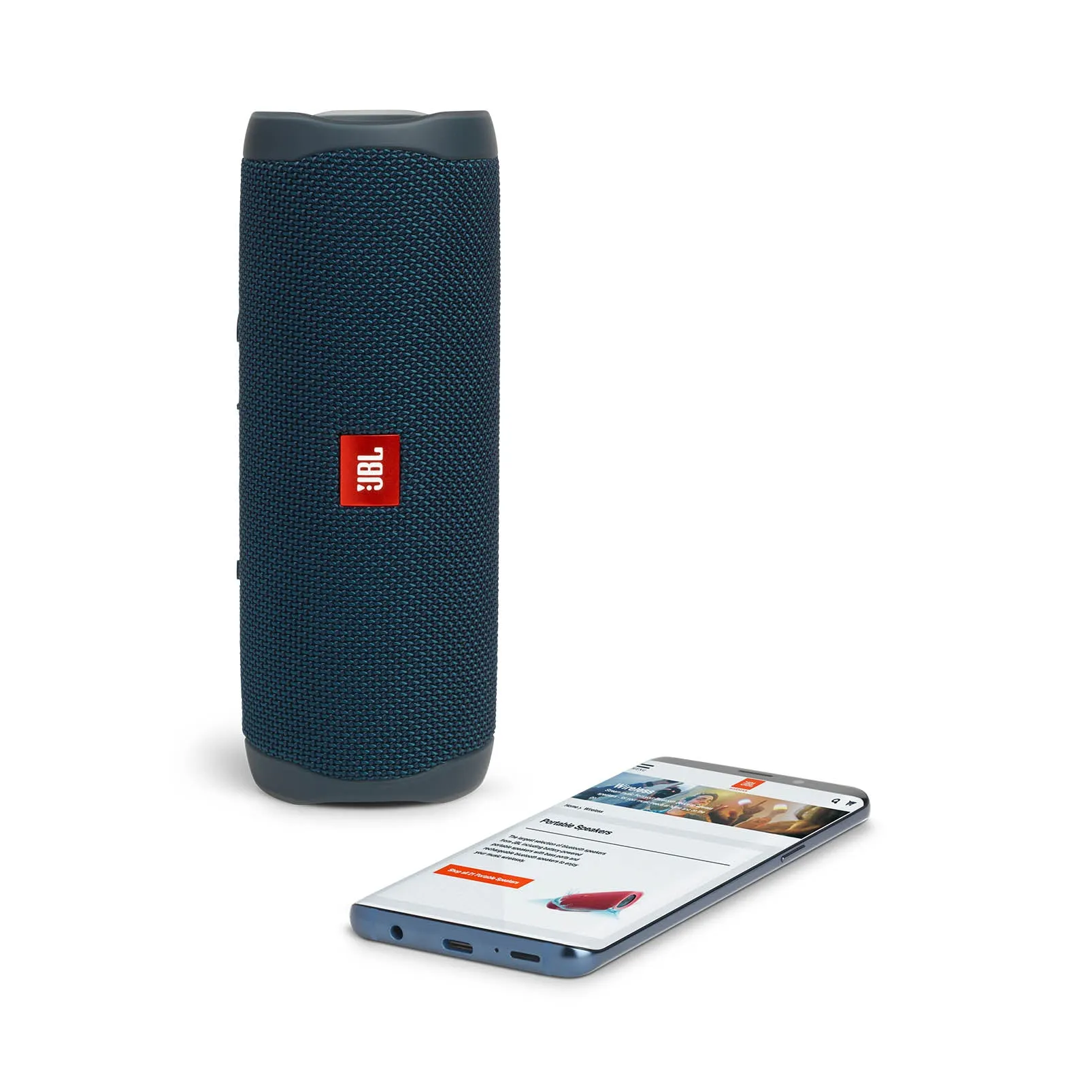 JBL Flip 5 Portable Waterproof Bluetooth Speaker - Blue (Refurbished)