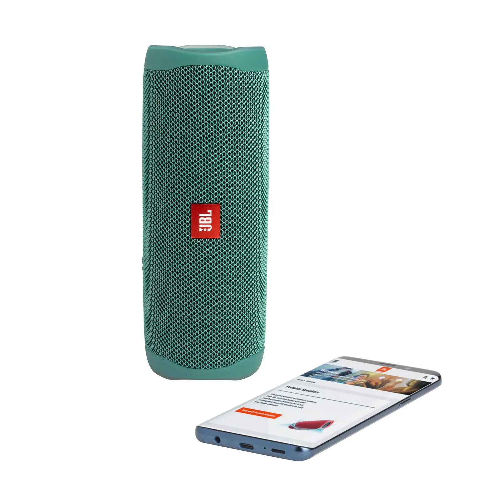 JBL Flip 5 Portable Waterproof Bluetooth Speaker - Eco Green (Refurbished)