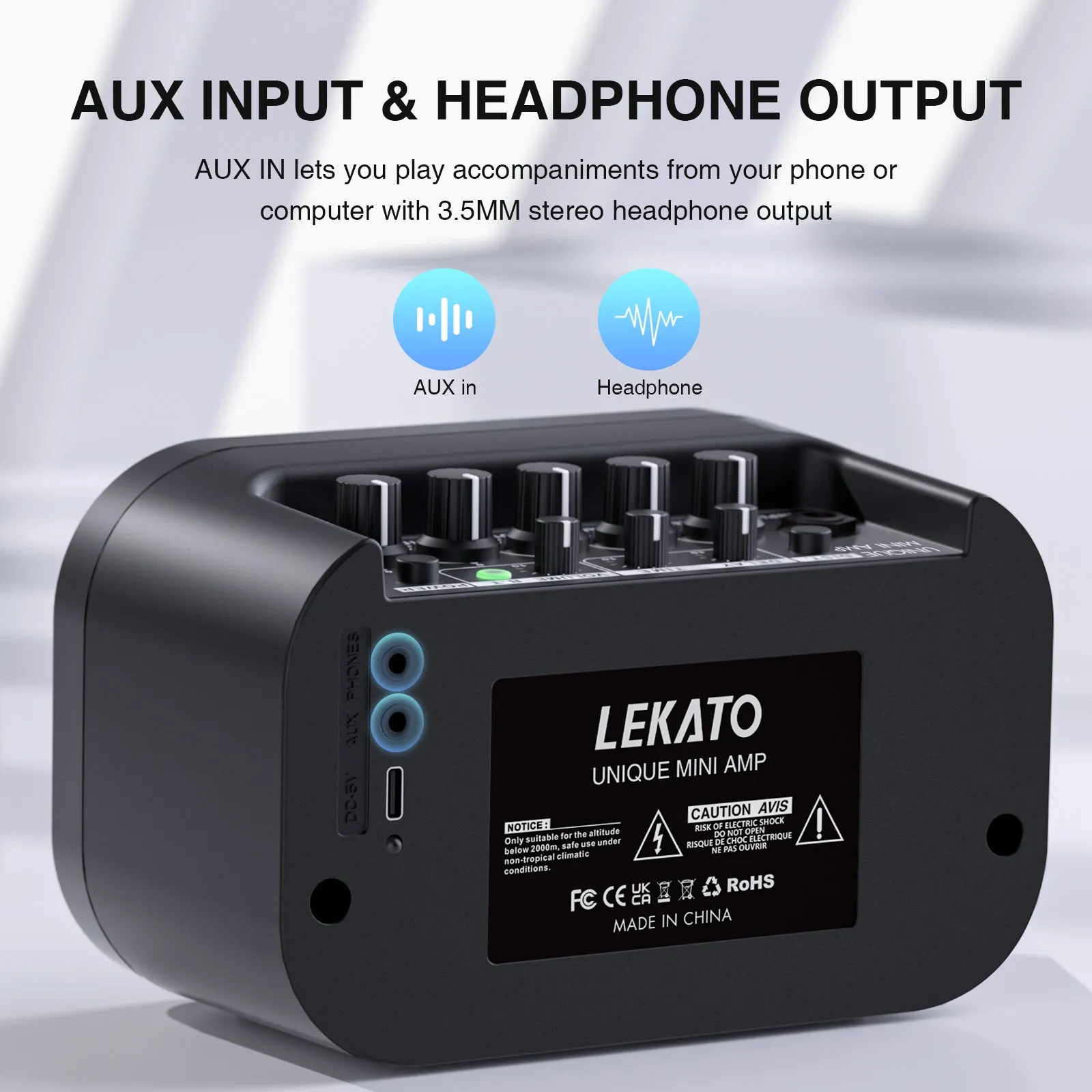 LEKATO UNIQUE MINI Electric Guitar Amp 10W Distortion Clean Delay