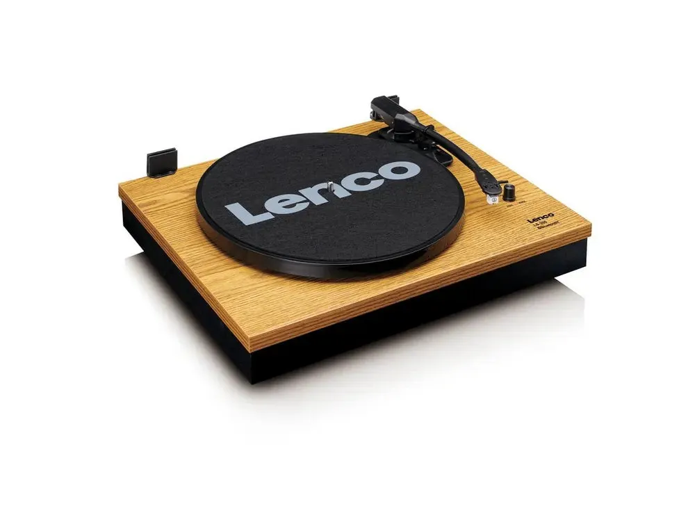 Lenco LS300 Turntable & Hi Fi Speaker System With Bluetooth, Wood