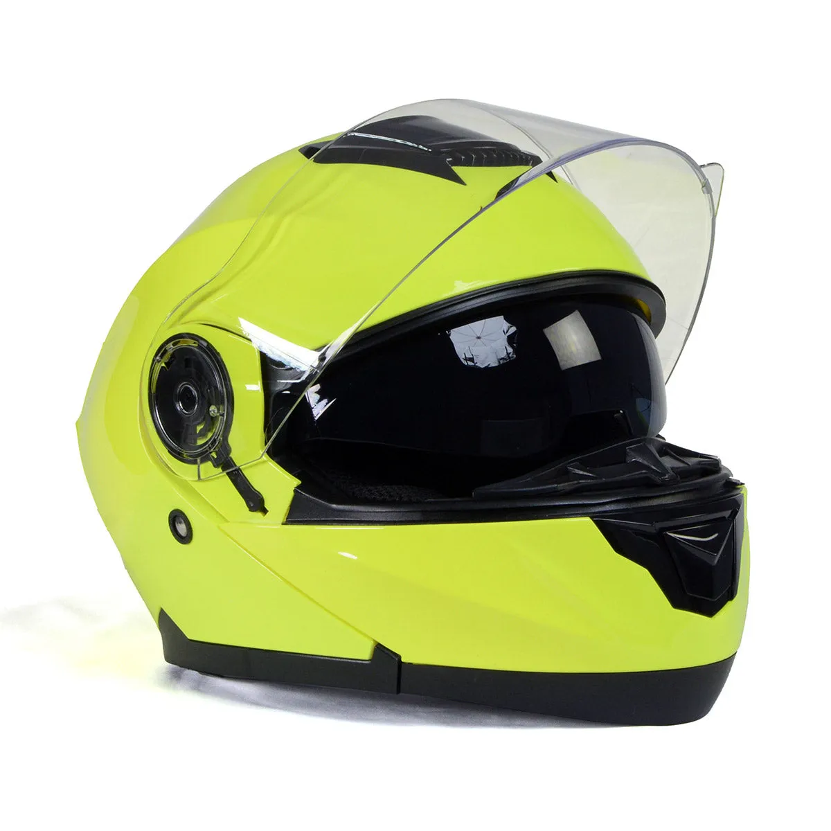 Milwaukee Helmets MPH9819DOT 'Breeze' Green Advanced Motorcycle Modular Helmet for Men and Women Biker w/ Drop Down Visor