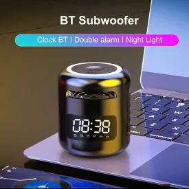 Mini Bluetooth Speaker with FM Radio Alarm Clock