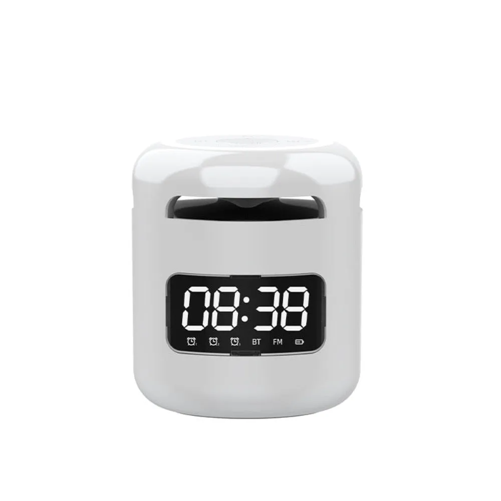 Mini Bluetooth Speaker with FM Radio Alarm Clock