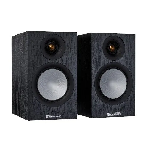 Monitor Audio Silver 50 Bookshelf Speakers Pair 7G Black Oak