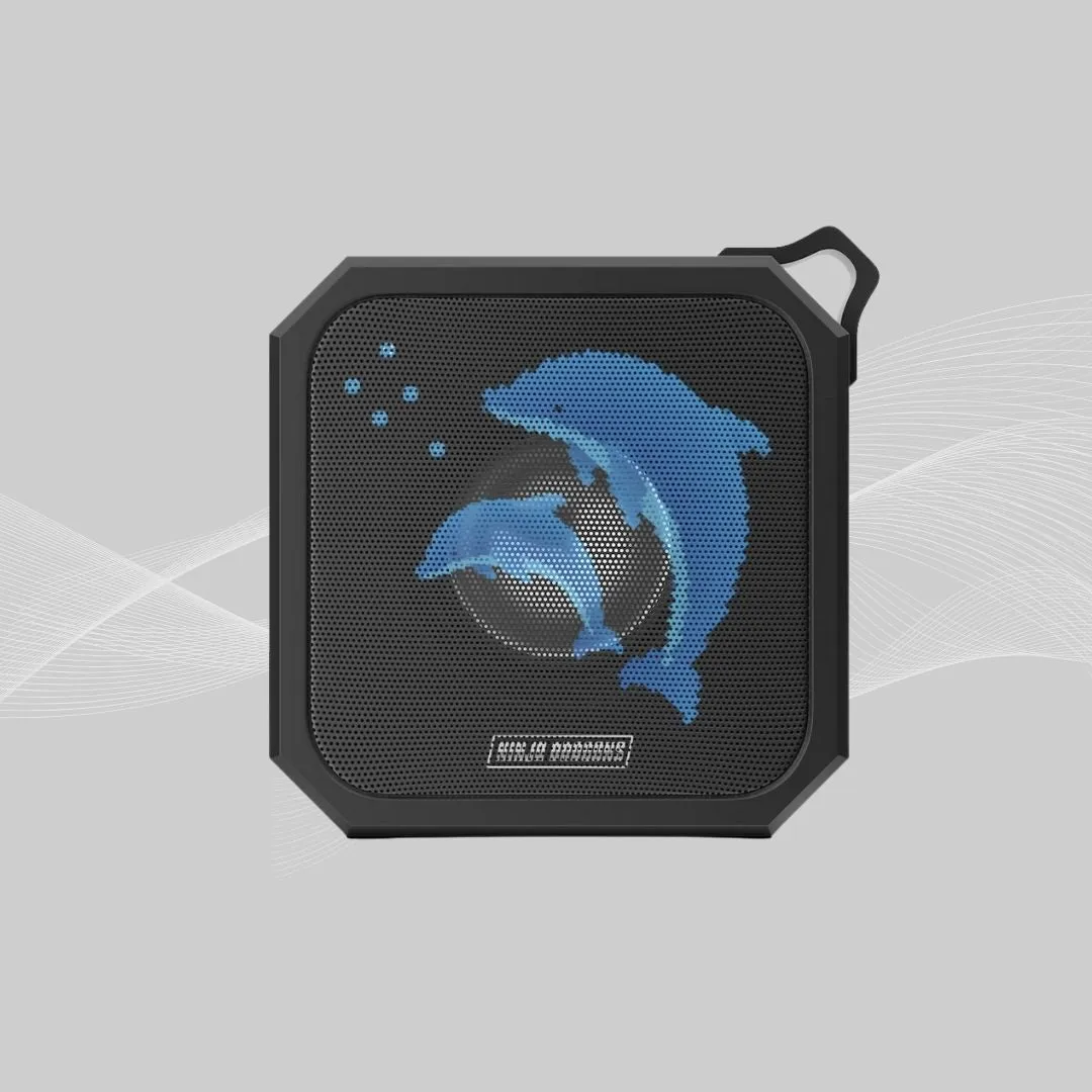 Ninja Dragons Dolphin Retro Pixel Waterproof Bluetooth Speaker