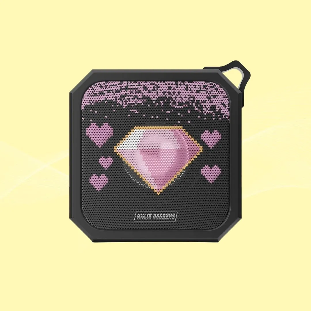 Ninja Dragons Kawaii Diamonds and Hearts Retro Pixel Waterproof Bluetooth Speaker