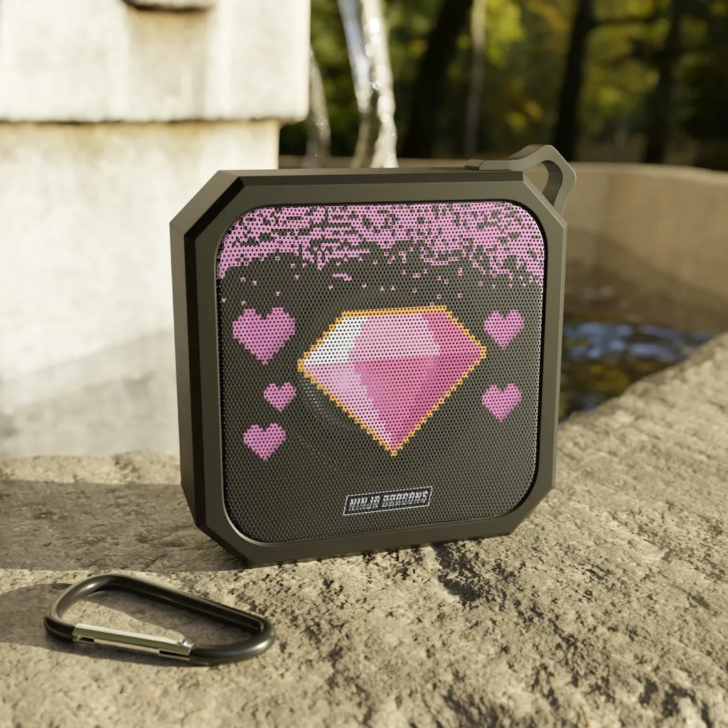 Ninja Dragons Kawaii Diamonds and Hearts Retro Pixel Waterproof Bluetooth Speaker