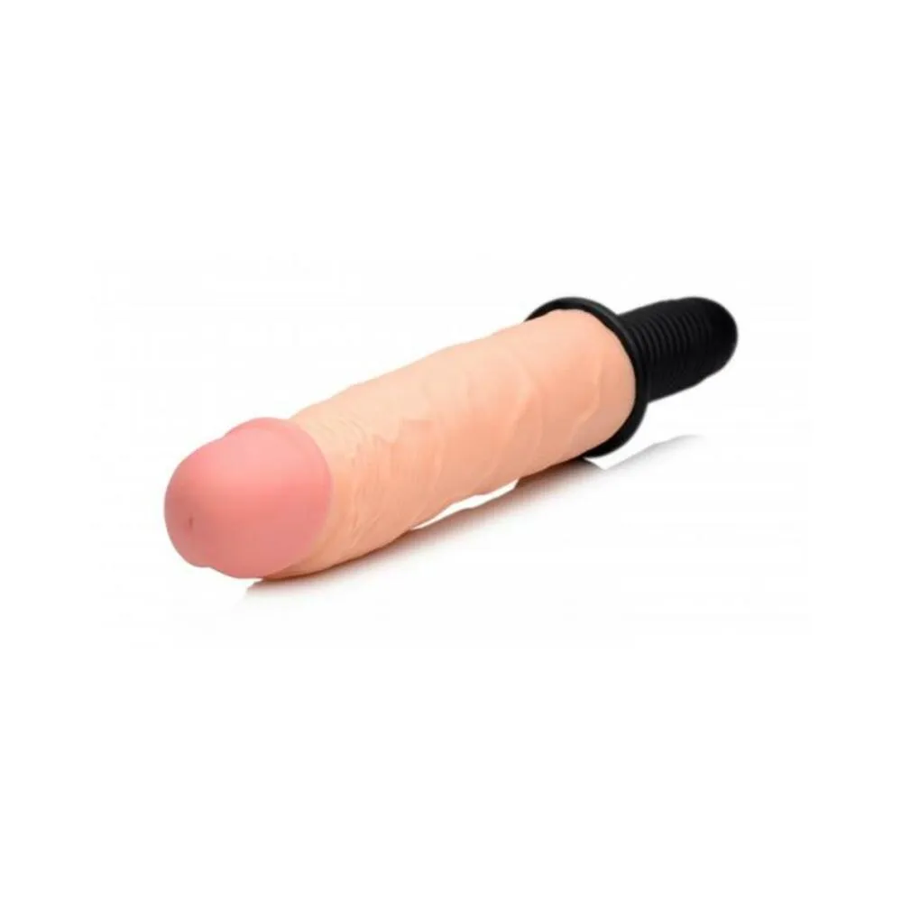 Onslaught XXL Vibrating Giant Dildo Thruster Beige