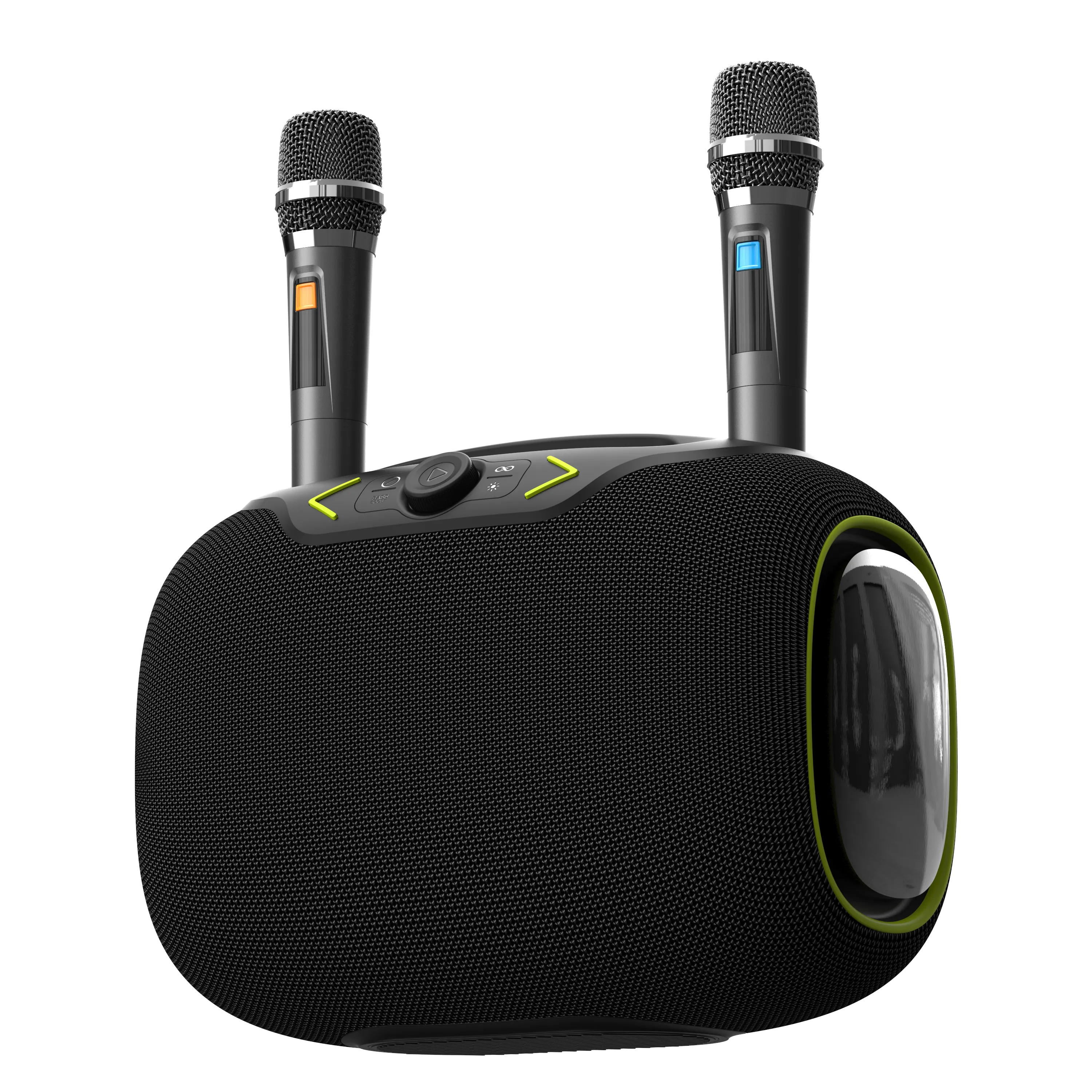 Party Box-Wireless 120W Portable Bluetooth Speaker Karaoke with a Tripod & Two Microphones, Camo