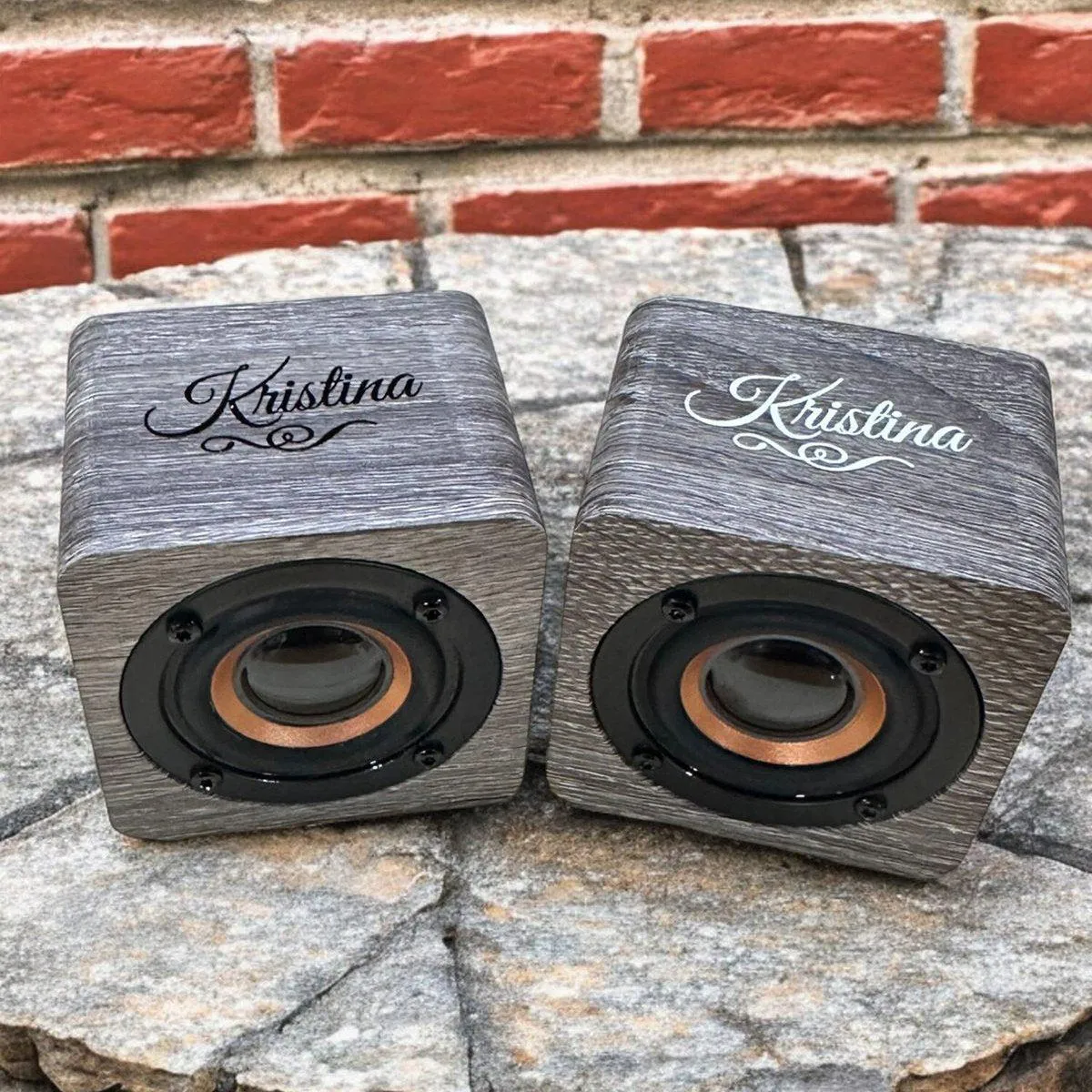 Personalized Gray Bluetooth Speaker