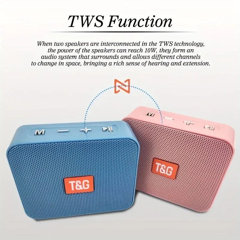 Portable Wireless Compatible Speaker USB TF Card Radio Tuner