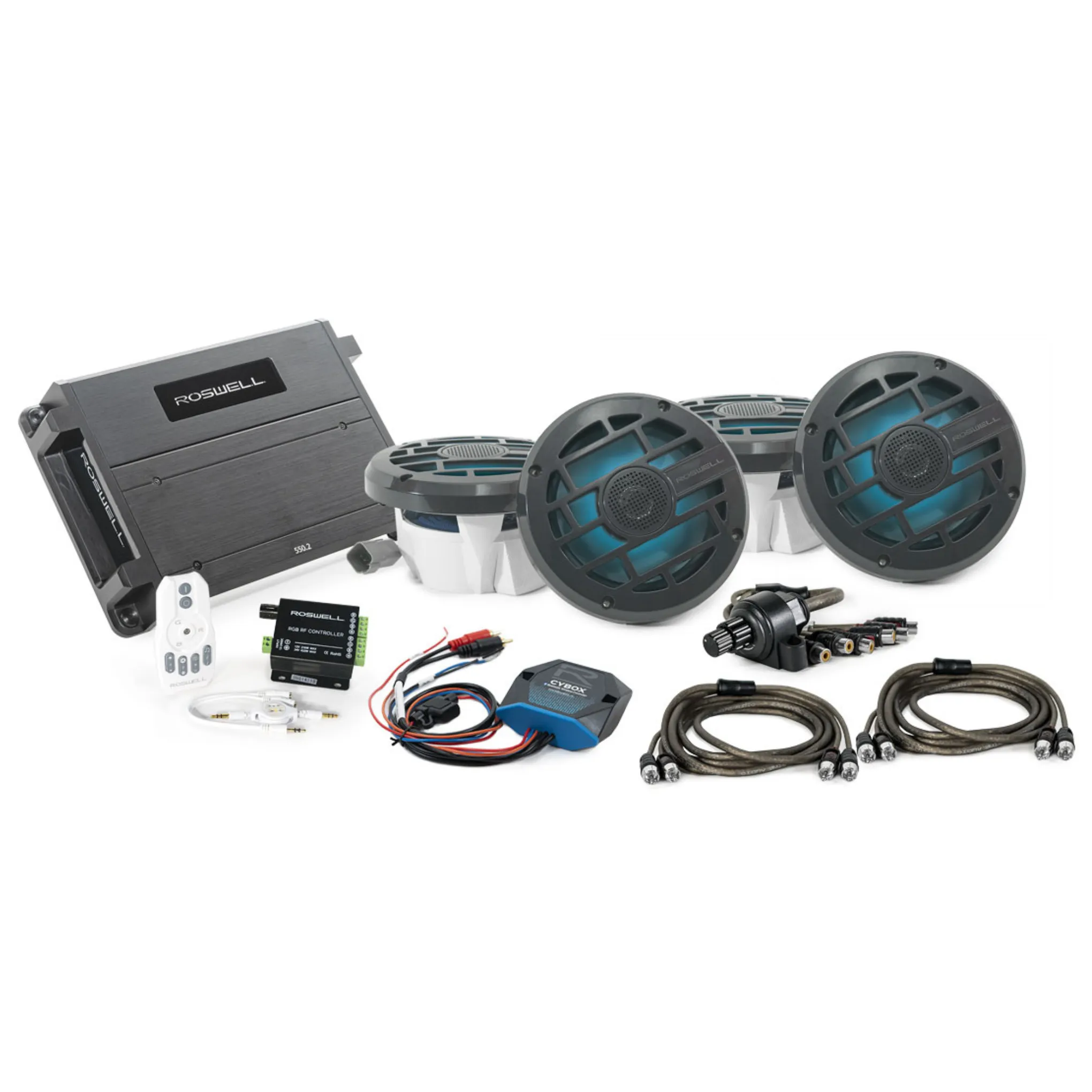 R Marine Audio Package W/ RGB Remote & Controller