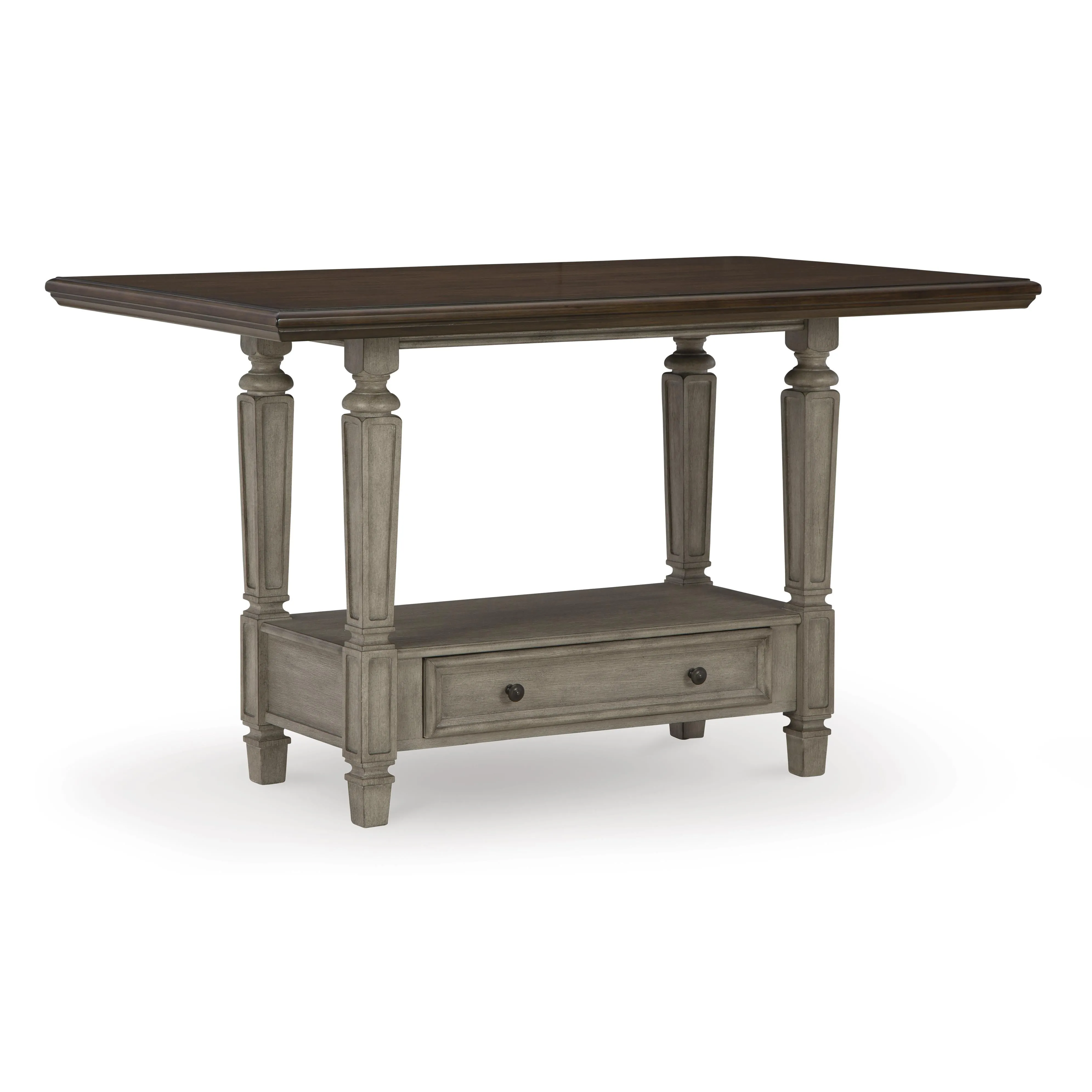 Signature Design by Ashley Lodenbay Counter Height Dining Table with Pedestal Base D751-13