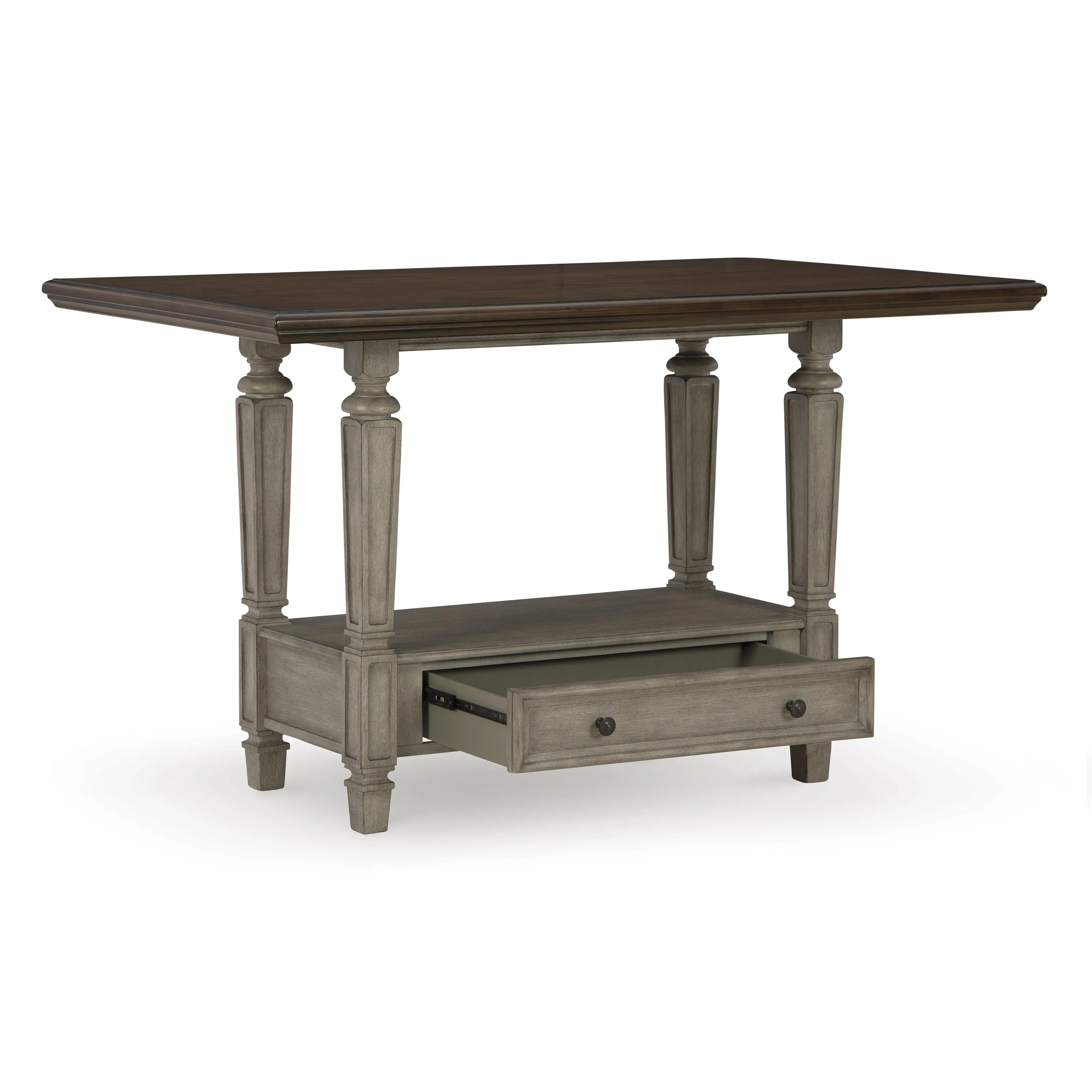 Signature Design by Ashley Lodenbay Counter Height Dining Table with Pedestal Base D751-13