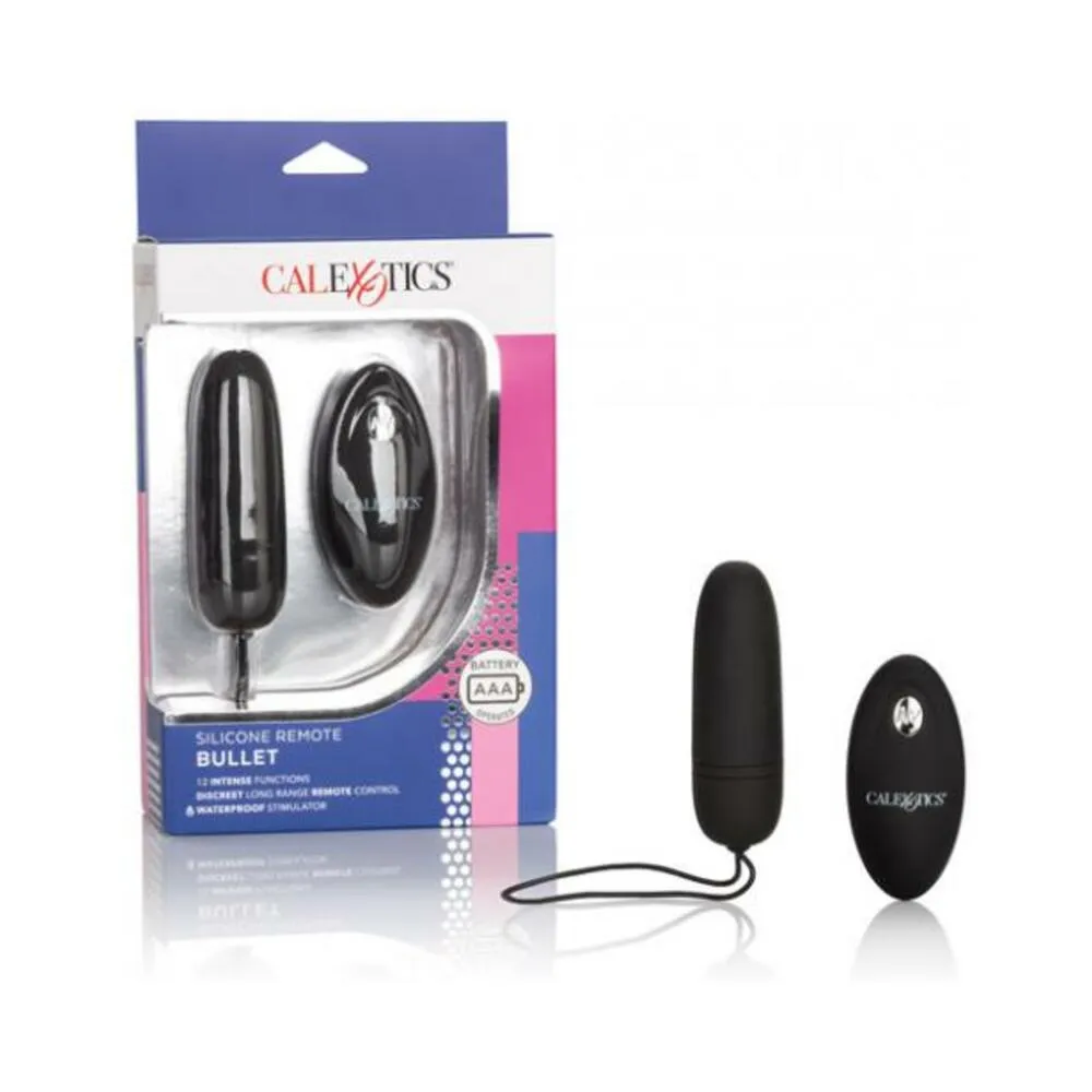 Silicone Remote Control Bullet Vibrator Black