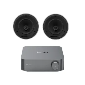 Wiim Amp Space Grey with Bowers & Wilkins CCM684 Ceiling Speakers Pair Package