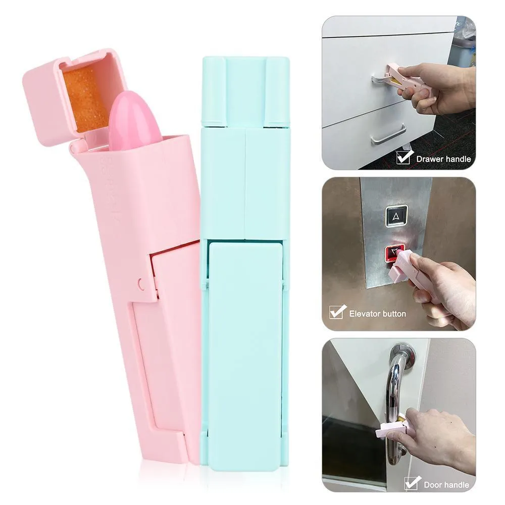 Zero Contact Tool Elevator Press Stick Reusable Popular Alcohol Disinfection Door Open Sticker Door Handle self & family Protection Equipment