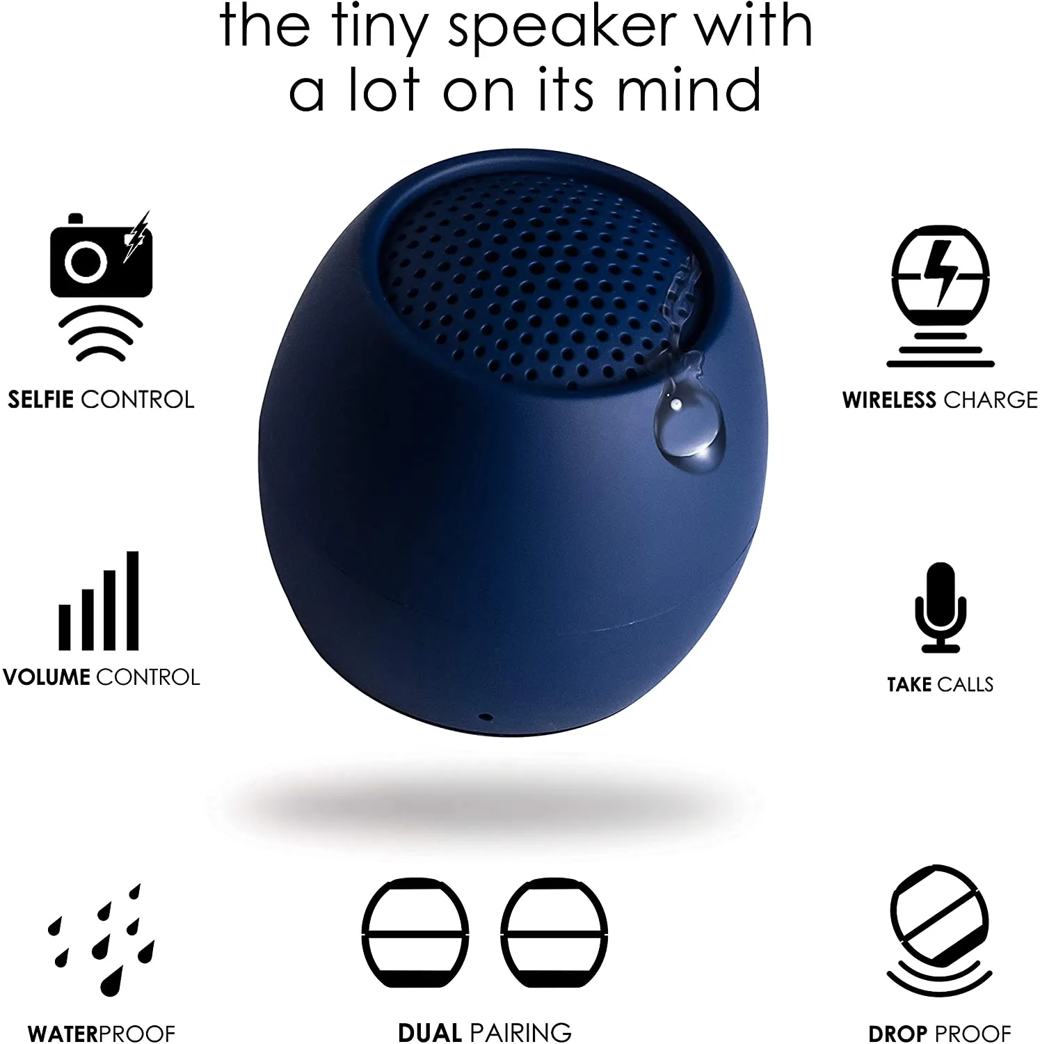 ZERO Mini Wireless Bluetooth Speaker - Navy